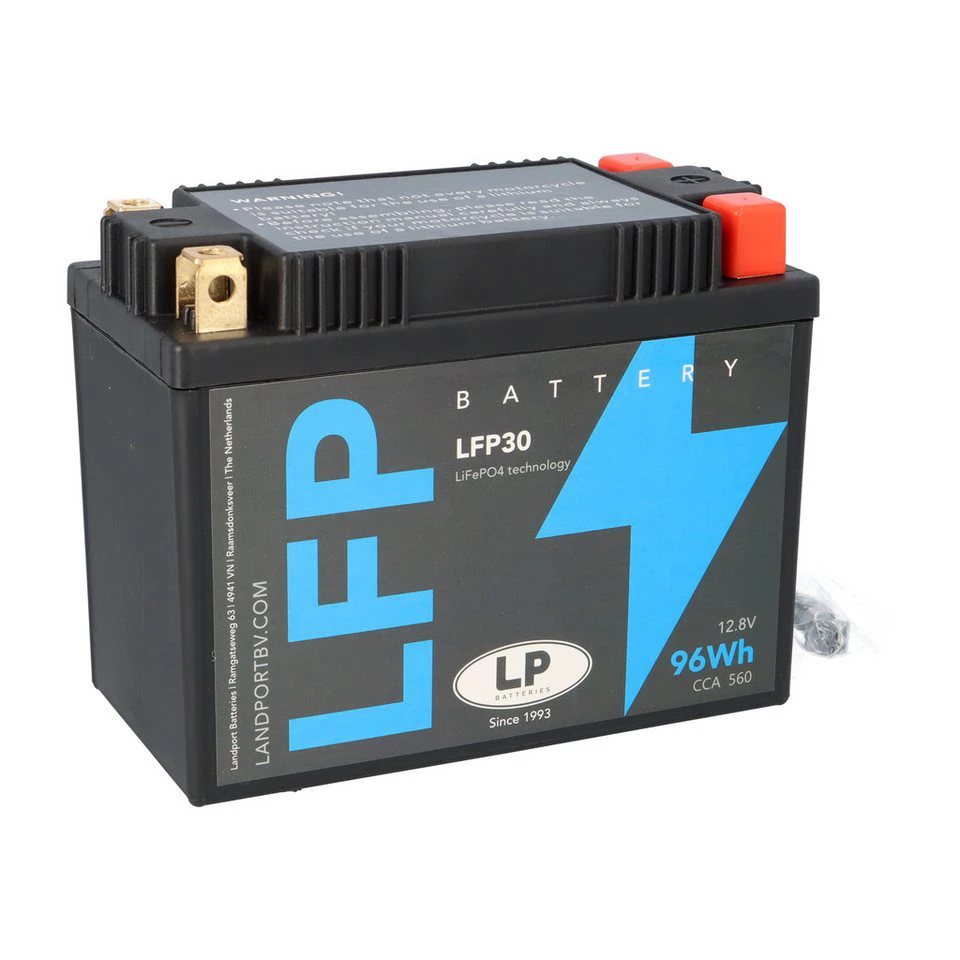 Akkuman.de Motorradbatterie LFP30 LiFePO4 12,8V 8Ah 96Wh 560A