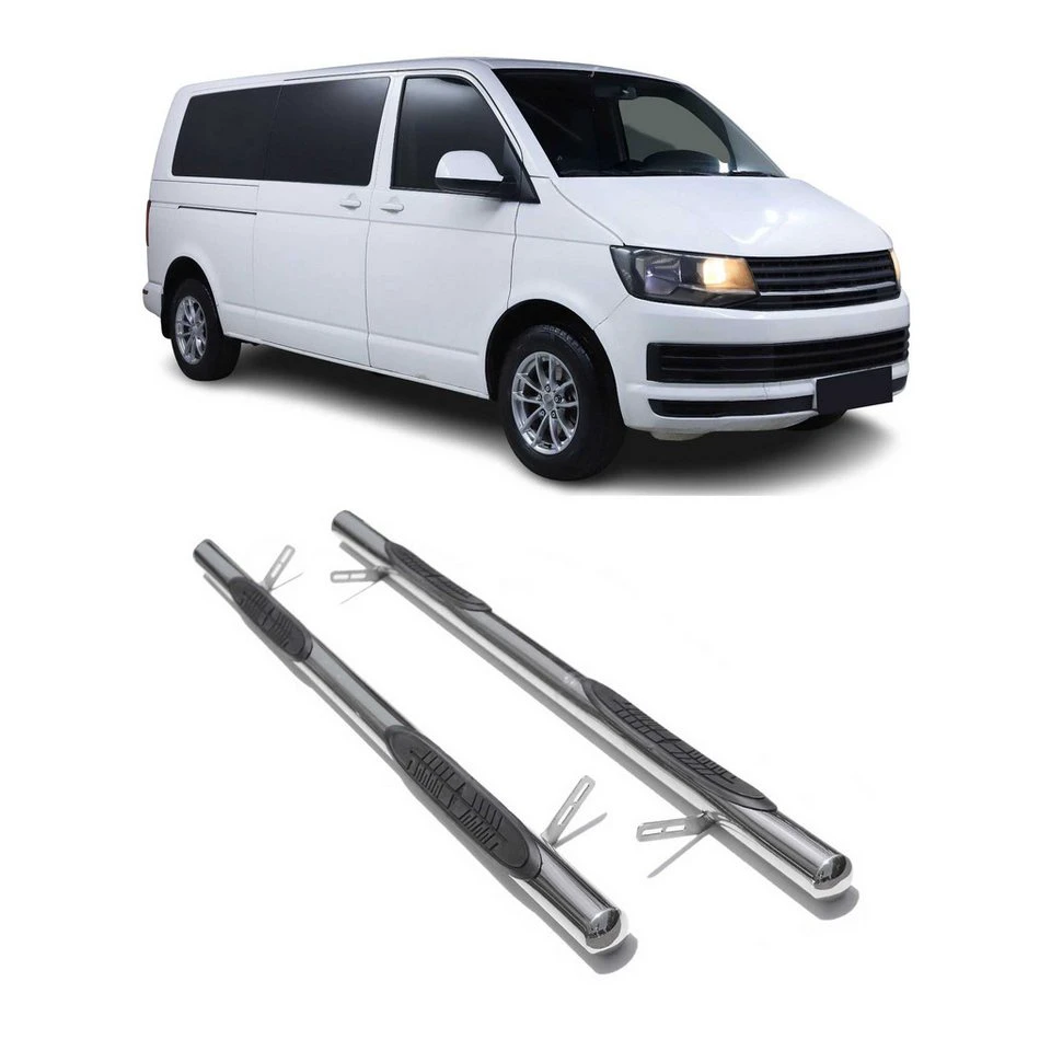 OMAC Stahl Trittbretter VW T6 T6.1 2015-2024 Grau 2-tlg.