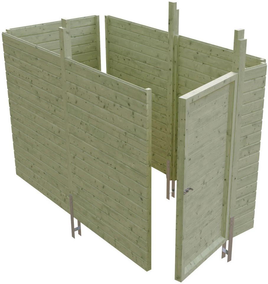 Skanholz Carport-Geräteraum Abstellraum C3 378x164 cm Profilschalung