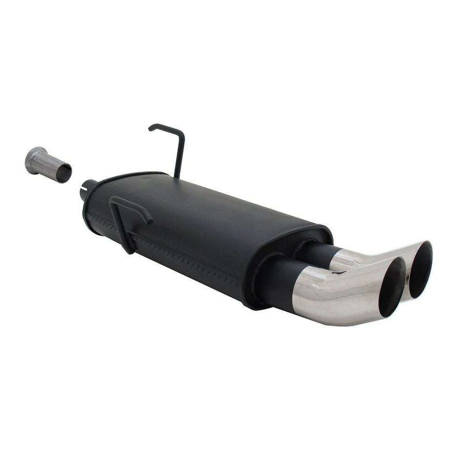 OMAC Novus Sportendschalldämpfer Peugeot 206 2x76mm Edelstahl-Endrohr EG-Betriebserlaubnis