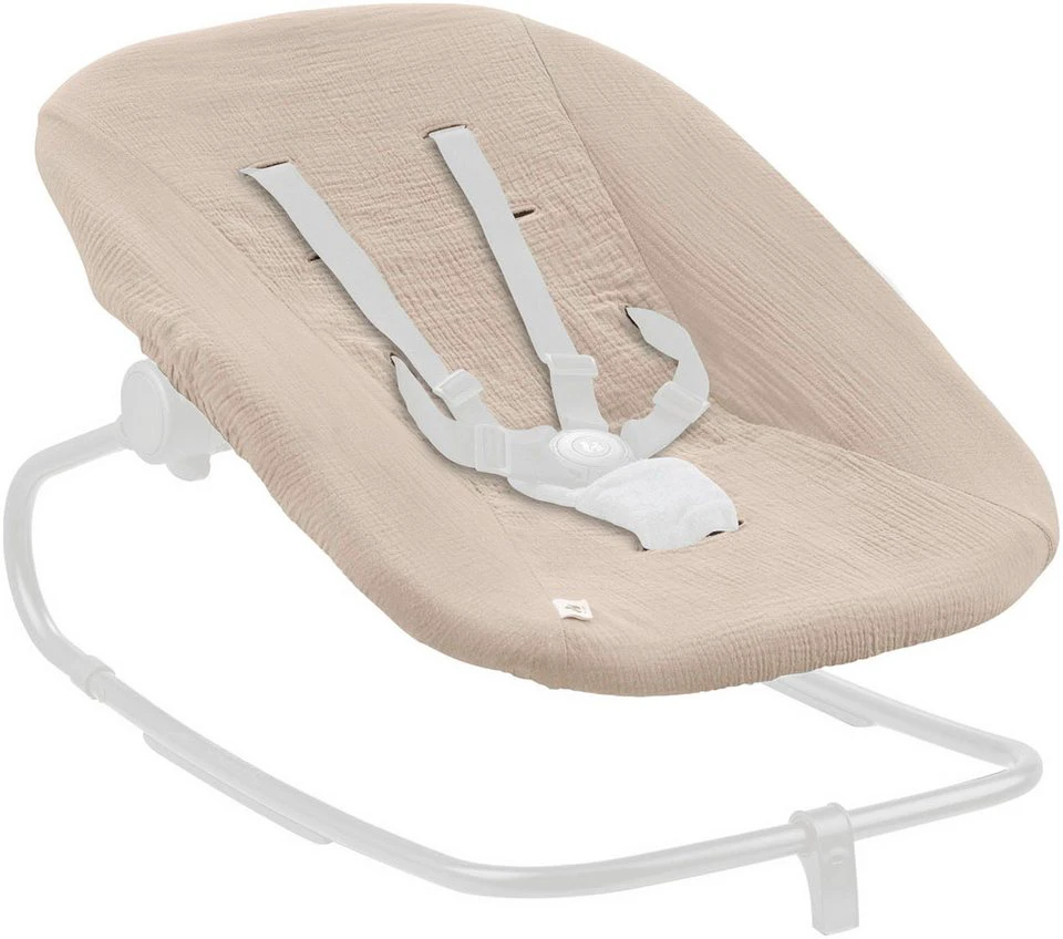 hauck Schonbezug Highchair Bouncer Highchair Bouncer Eco Musselin-Baumwolle 5-Punkt-Gurt