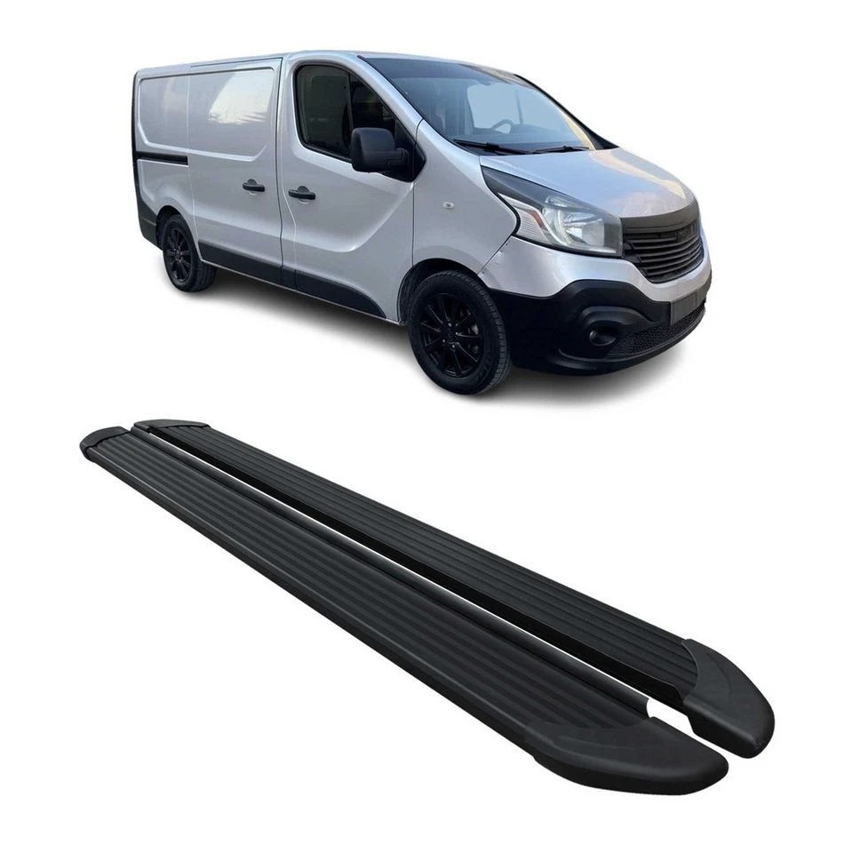 OMAC Trittbretter Renault Trafic 2014-24 L1 Aluminium 2-tlg. rutschfest