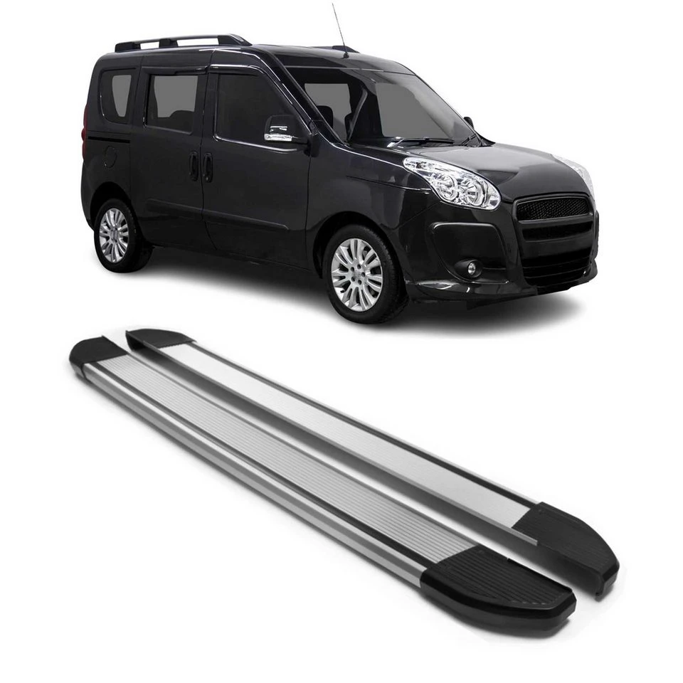 OMAC Trittbretter Fiat Doblo 2010-2021 kurz 2-teilig Aluminium