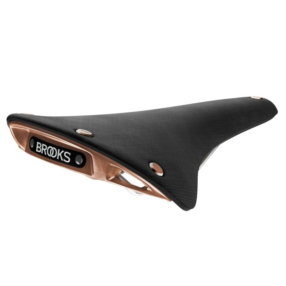 Brooks C17 Special Cambium Fahrradsattel Black/Black Rubber Copper Rivets