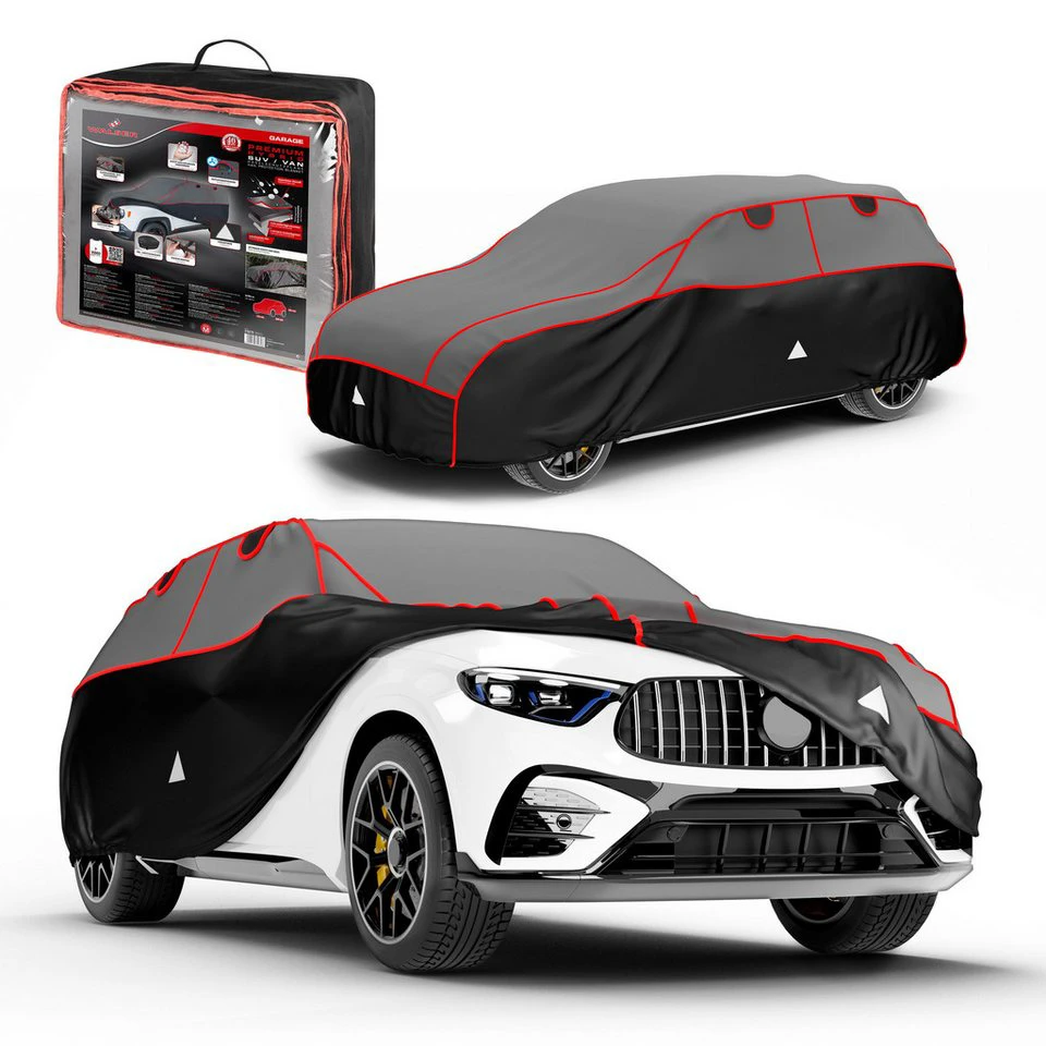 WALSER Autoplane Hagelschutz Premium Hybrid SUV 1 Stück 1 Hagelschutzplane 3 Spanngurte
