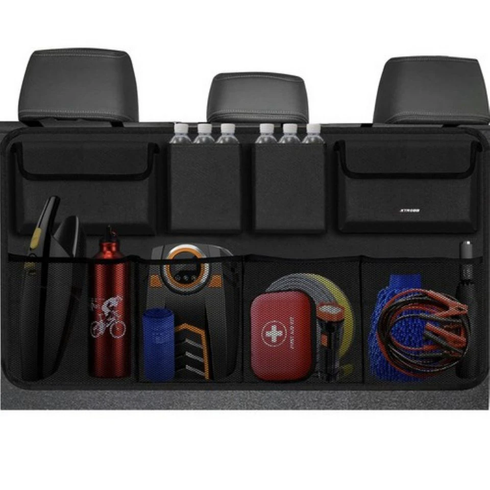 XTROBB Rücksitzorganizer Auto 8 Taschen wasserdicht faltbar schmutzabweisend Sitzschutz