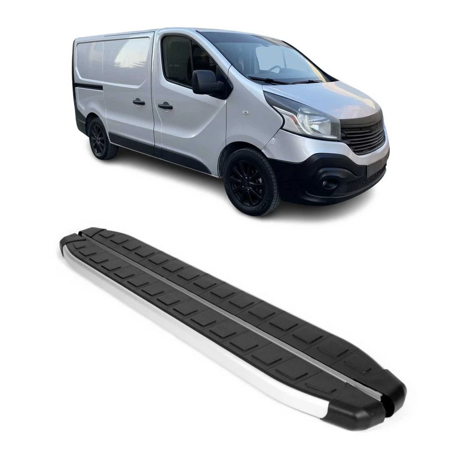 OMAC Trittbretter Renault Trafic 2014-2024 L1 kurz Aluminium 2-tlg. rutschfest