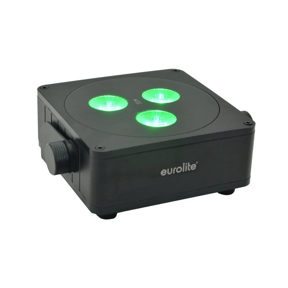 EUROLITE LED Scheinwerfer AKKU IP Flat Light 3 sw LED PAR IP65 3 LEDs 8 W RGBW