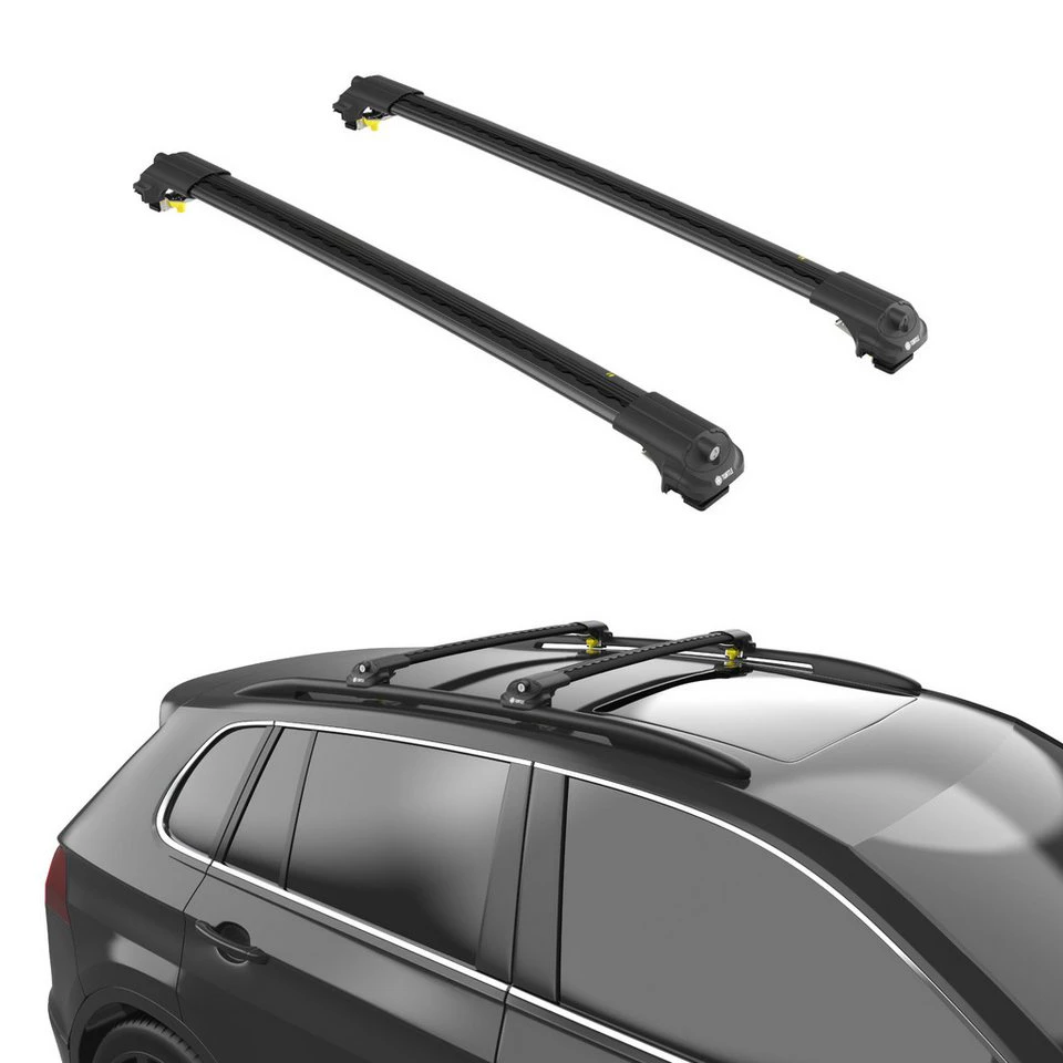 TURTLE Air1 Dachträger kompatibel mit Suzuki XL-7 2007-2010 Grau Schwarz