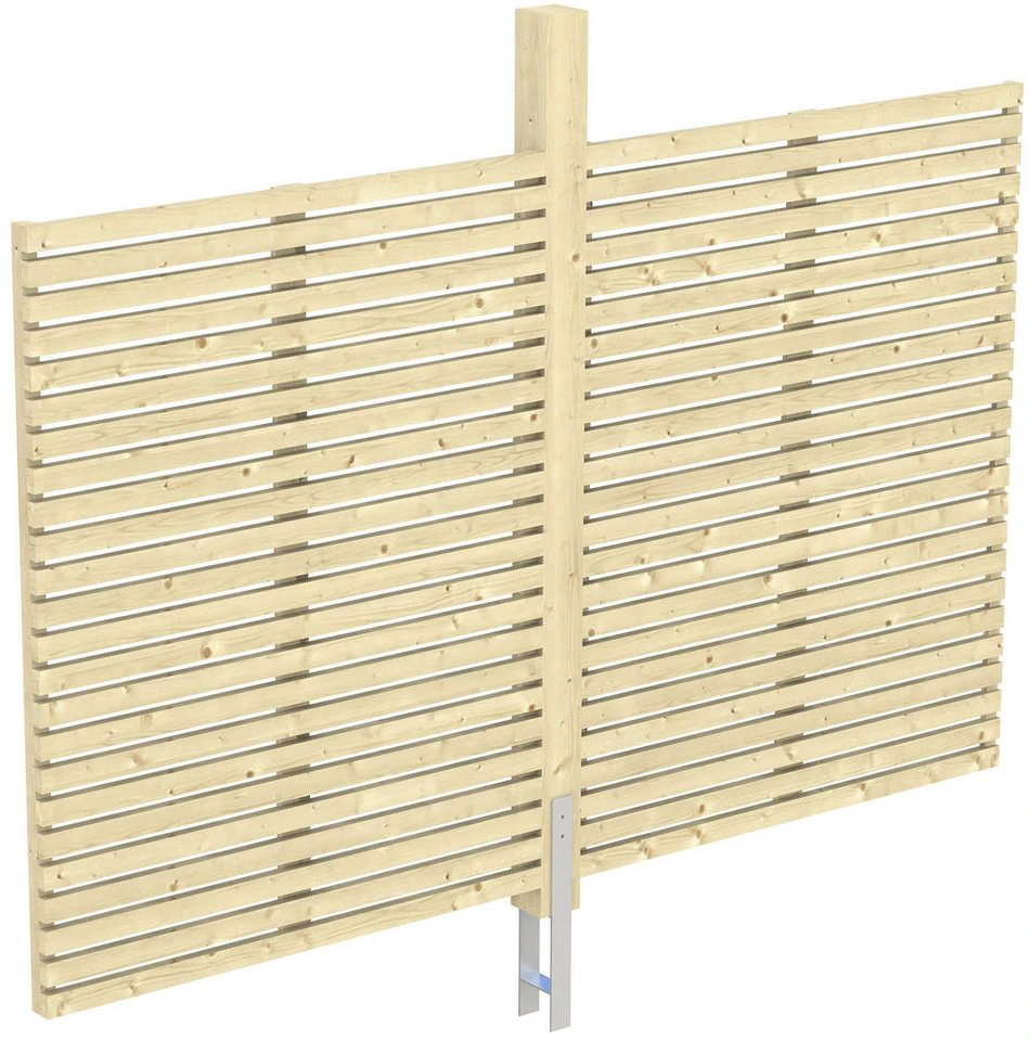 Skanholz Carport-Rückwand Rhombus 291 x 160 cm Nordische Fichte