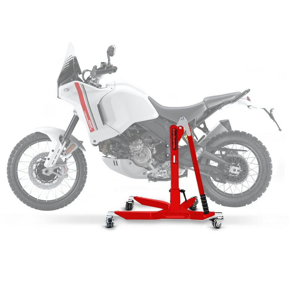 ConStands Motorradheber CS Power Classic-Zentralständer Ducati Desert X 22-25 Rot