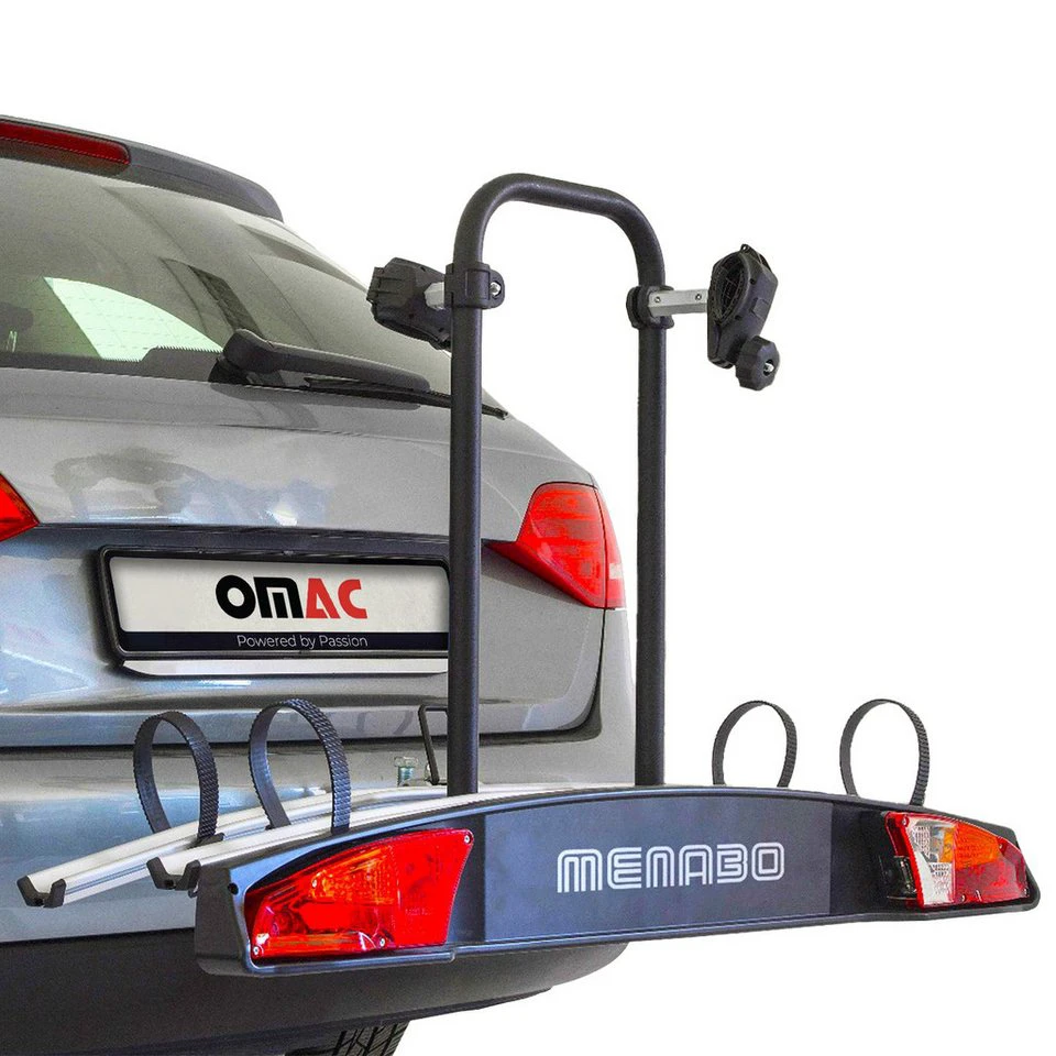 OMAC Fahrrad-Deichselträger Anhängerkupplung 2 Fahrräder E-Bike abnehmbar faltbar