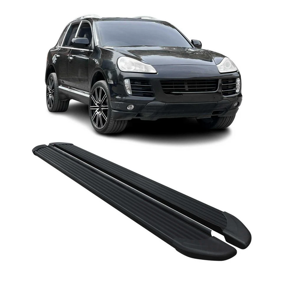 OMAC Aluminium Trittbretter für Porsche Cayenne 2003-2010 2-tlg. rutschfest