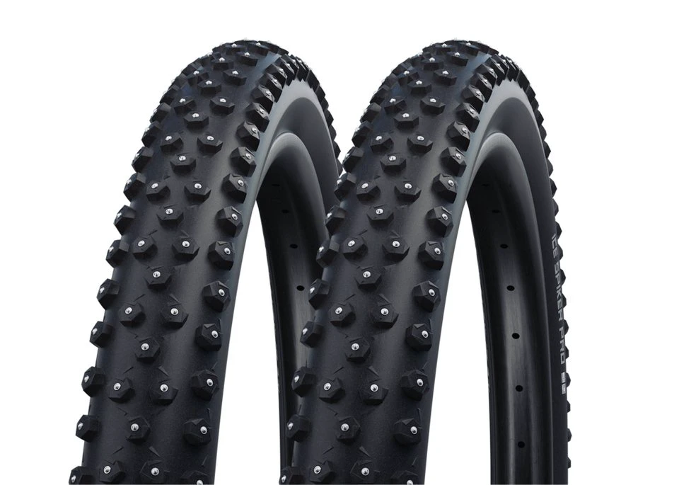 Schwalbe Ice Spiker Pro Fahrradreifen 2 Stück 57-584 27.5x2.25 Winter RaceGuard