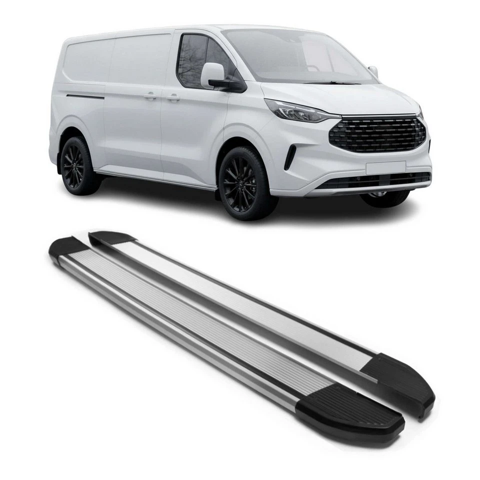 OMAC Trittbretter Ford Tourneo Custom 2023-2025 L2 Aluminium ABS 2-teilig