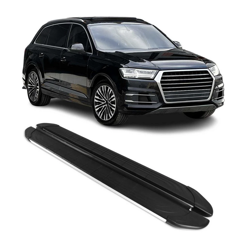 OMAC Trittbretter Audi Q7 4M 2015-2025 Aluminium Silber 2-tlg.
