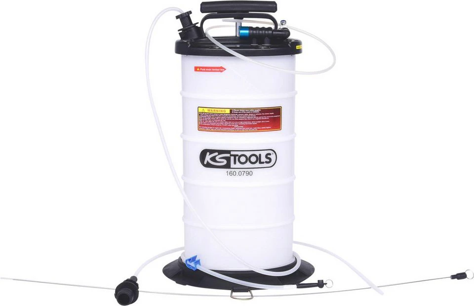 KS Tools Ölauffangwanne Vakuum-Absaugpumpe 9,5 Liter inklusive 3 Sonden