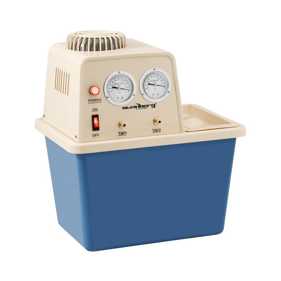 Steinberg Systems Vakuumpumpe SBS-VP-200 doppelte Pumpe 2 Anschlüsse Manometer 15 l 180 W