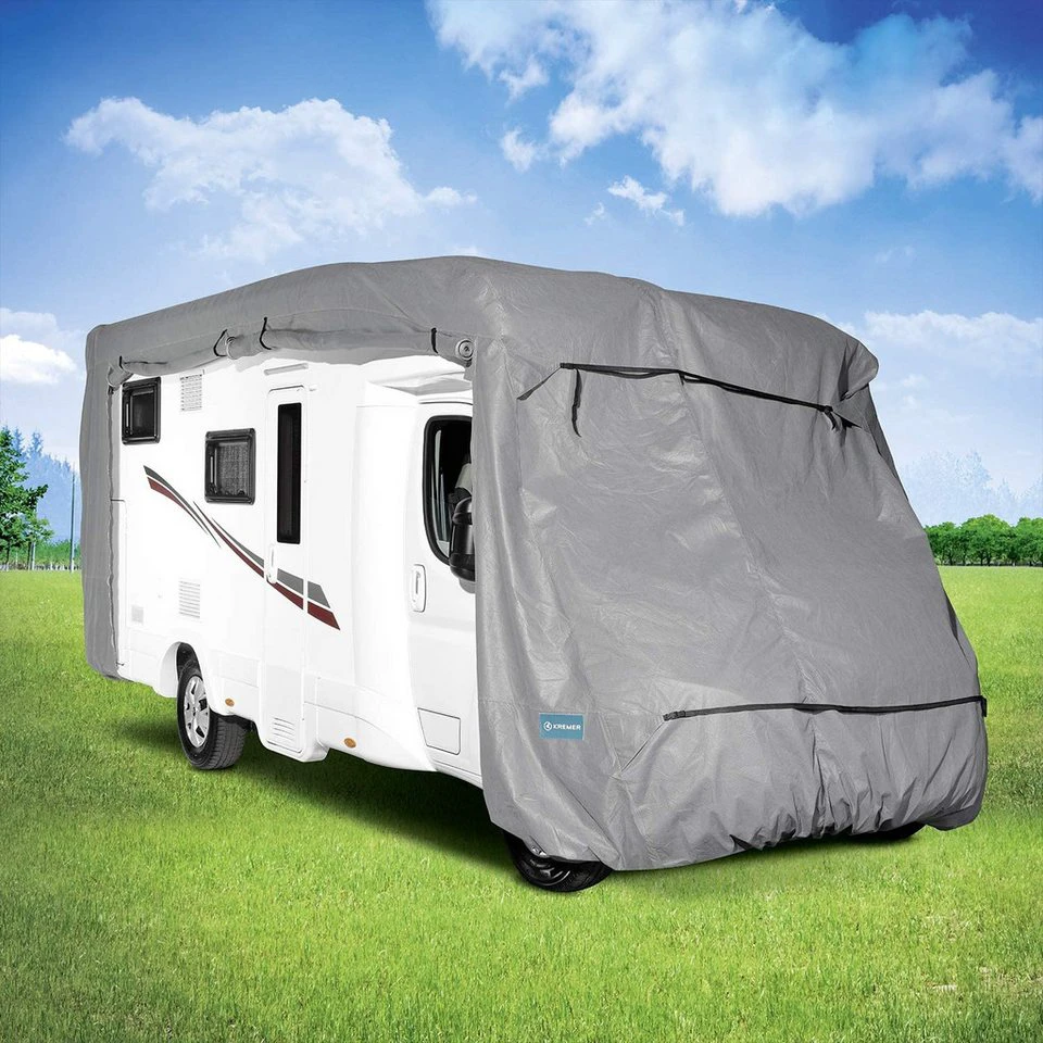 Kremer Wohnwagenschutzhülle Wohnmobil-Abdeckplane XL 810 Camping Outdoor Spar-Set
