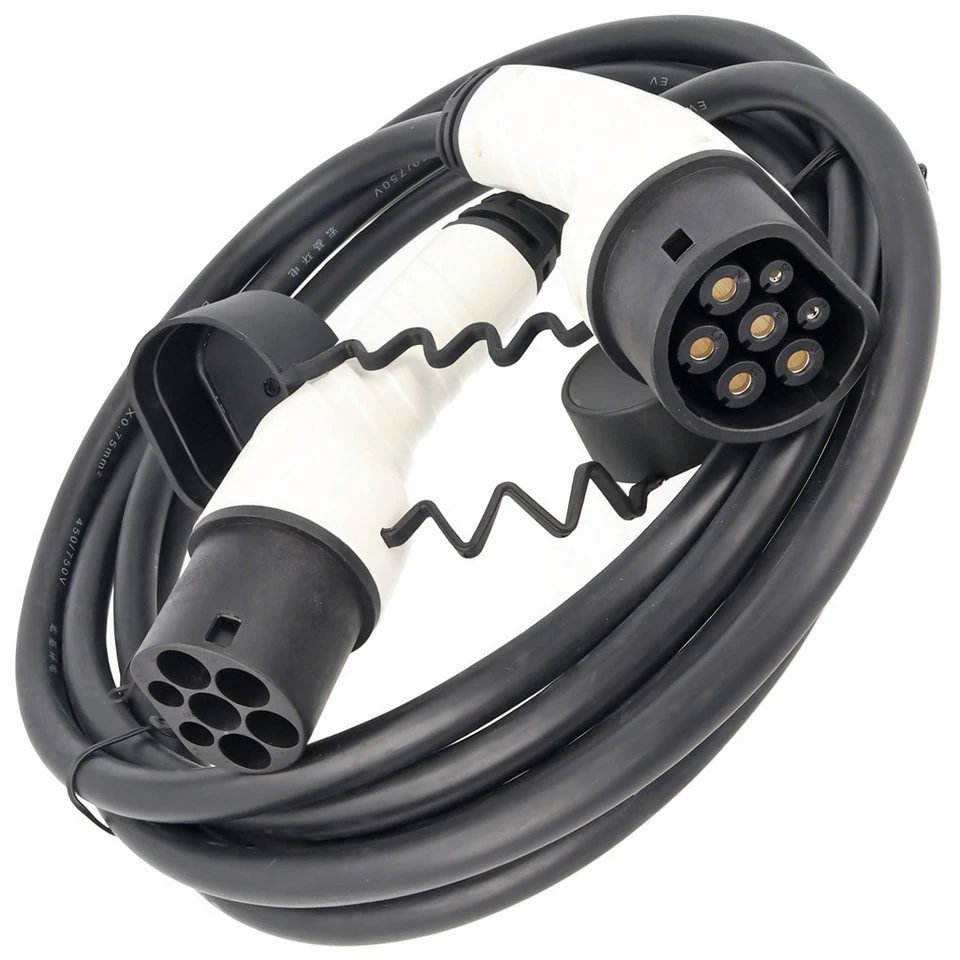 AccuCell Ladekabel Typ 2 auf Typ 2 11 kW 16 A 3-phasig 5 m IP55