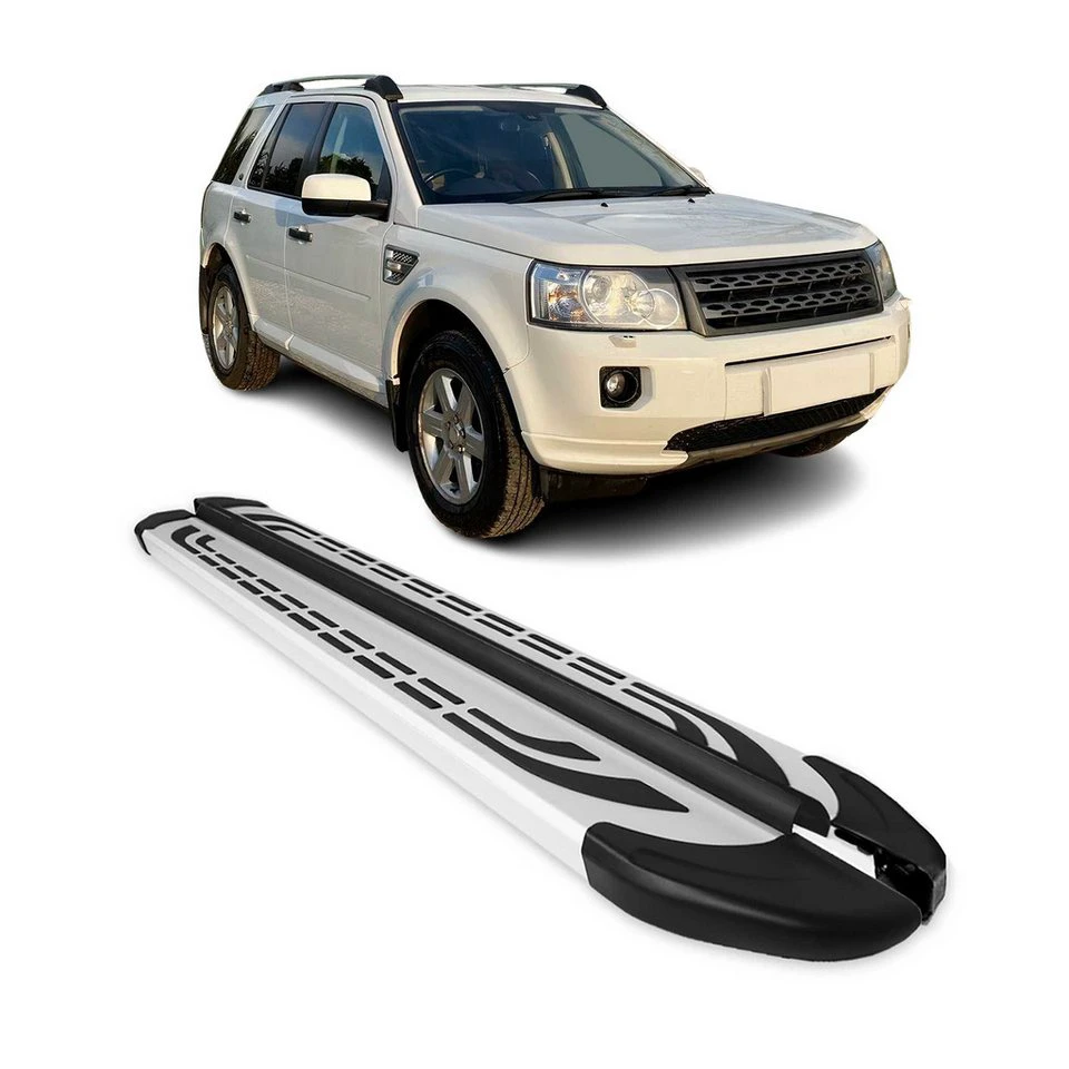 OMAC Aluminium-Trittbretter Land Rover Freelander 2006-14 2-tlg. rutschfest