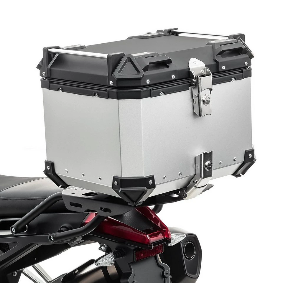 Bagtecs XB45 Motorrad Alu Topcase 45 Liter Aluminium silber