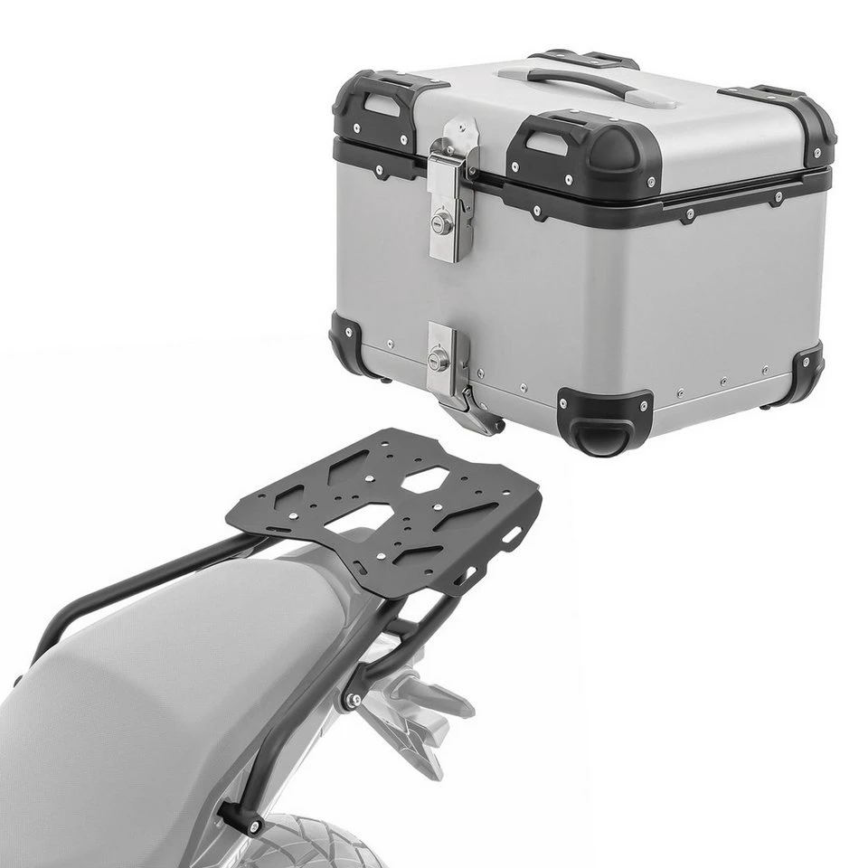 Bagtecs Topcase Set XS45 Aluminium Honda NX 500 2024-2025 silber Gepäckbrücke