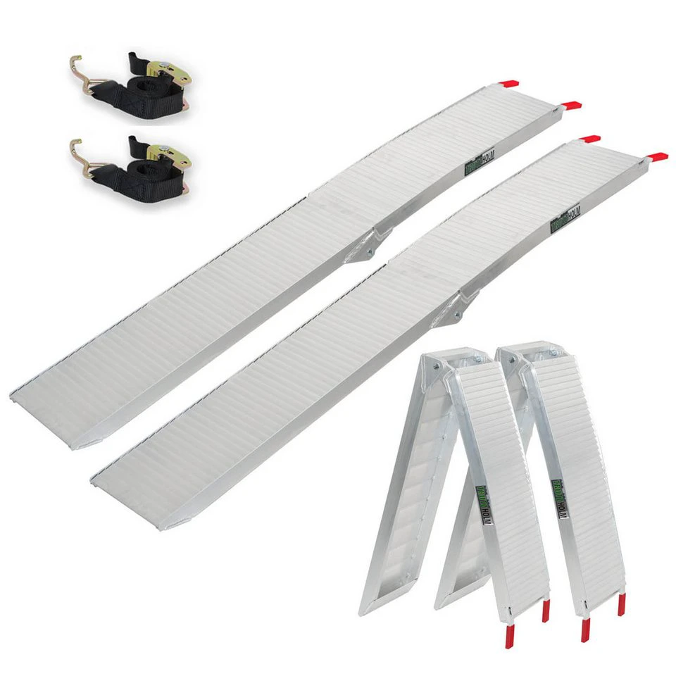 TRUTZHOLM Auffahrrampen 205 cm Aluminium grau klappbar 680 kg