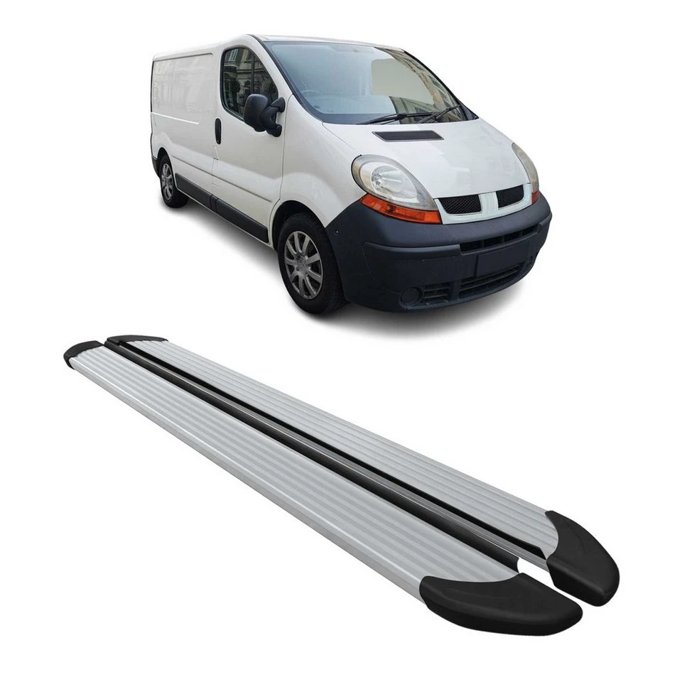 OMAC Trittbretter Renault Trafic 2001-2014 L1 Aluminium 2-tlg. rutschfest