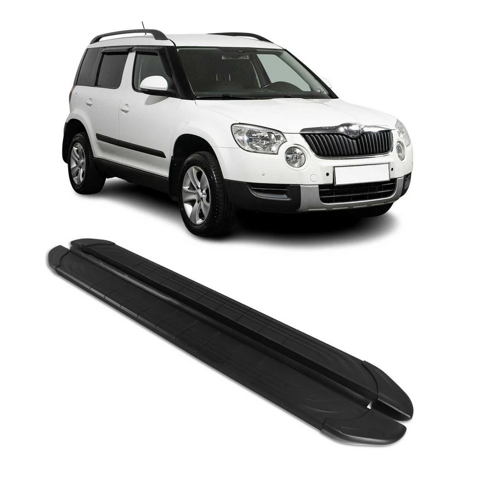 OMAC Trittbretter für Skoda Yeti 2010-2018 Aluminium 2tlg rutschfest