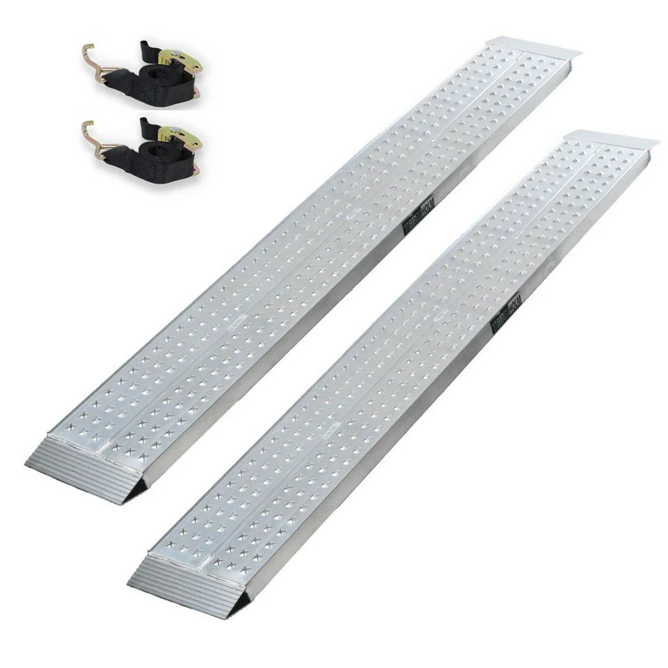 TRUTZHOLM Auffahrrampen 200 x 28 cm 540 kg Alu starr grau 2er Set