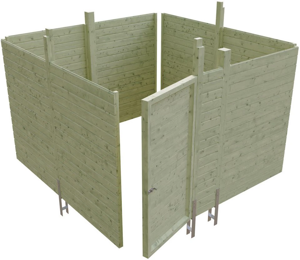 Skanholz Carport-Geräteraum Abstellraum C2 314 x 317 cm Profilschalung