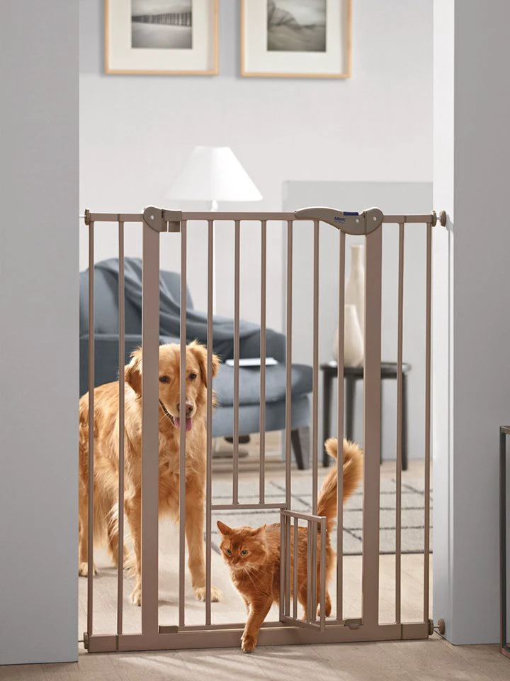 Nobby Dog Barrier Hundegitter mit integrierter Katzenklappe 75-84 cm