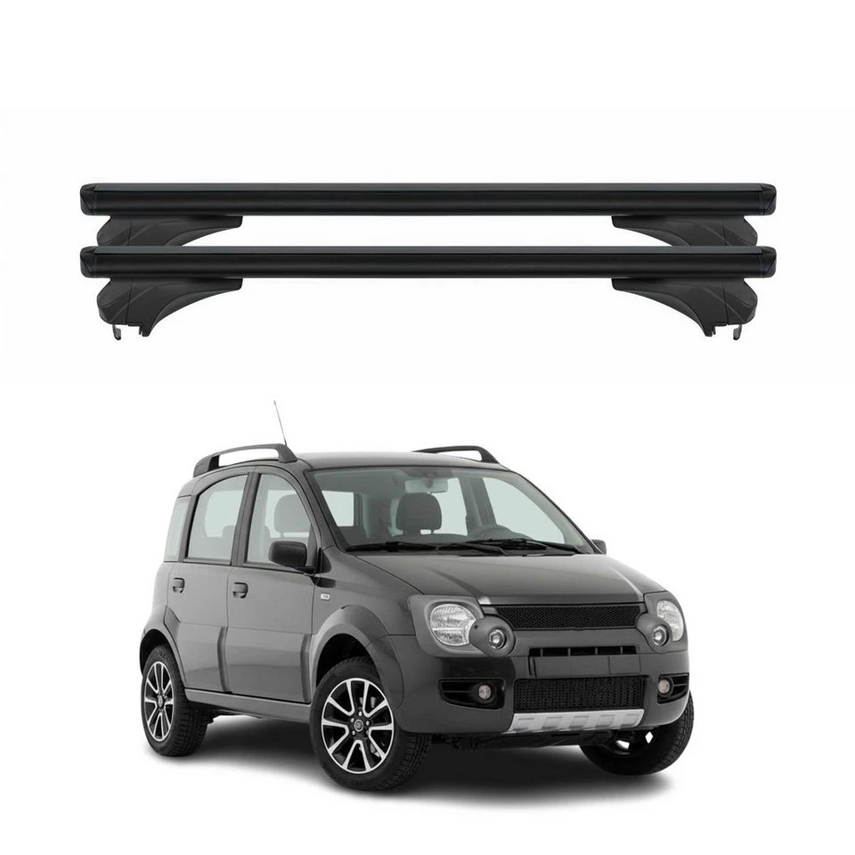 OMAC Dachträger für Fiat Panda II 169 Cross 2004-2014 2x (2-St) Aluminium mit Anti-Diebstahlschloss