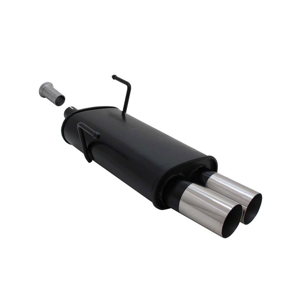 OMAC Novus Sportendschalldämpfer Peugeot 206 2x76mm RL-Design Edelstahl EG-Betriebserlaubnis