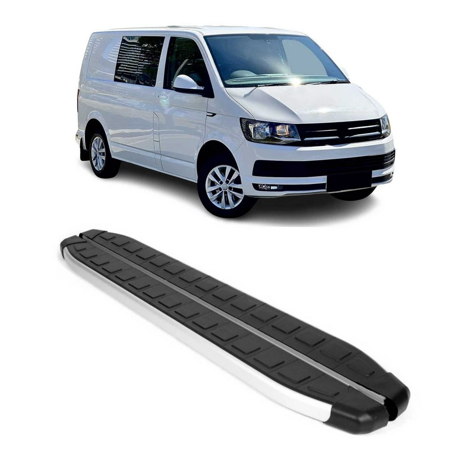 OMAC Trittbretter VW T6 T6.1 kurzer Radstand L1 Aluminium 2-teilig rutschfest