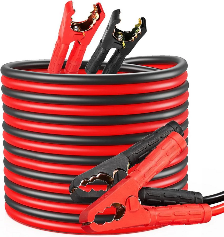 TLGREEN Überbrückungskabel 12V 24V 6 m 30 mm² 1500A mit Schutzhandschuhen für PKW LKW