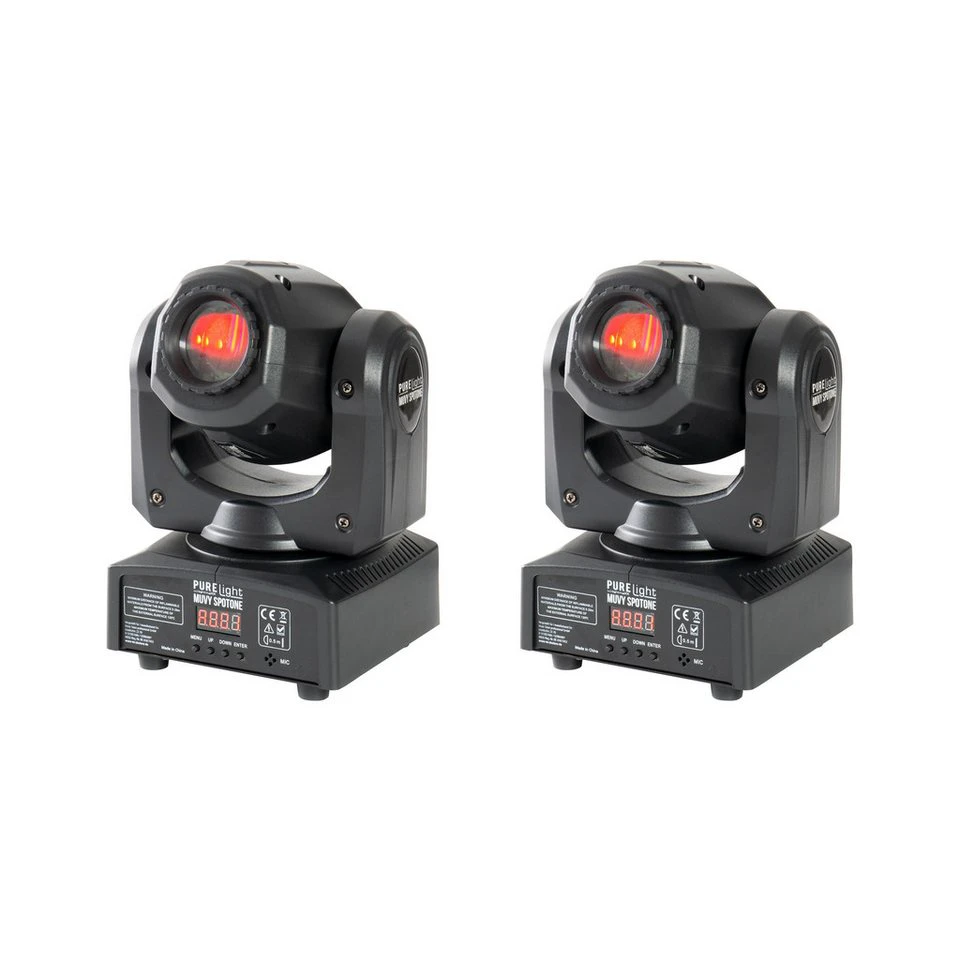 PURElight MUVY SpotOne Duo LED Moving Head Spot 35W Single Colour DMX 11 Kanäle