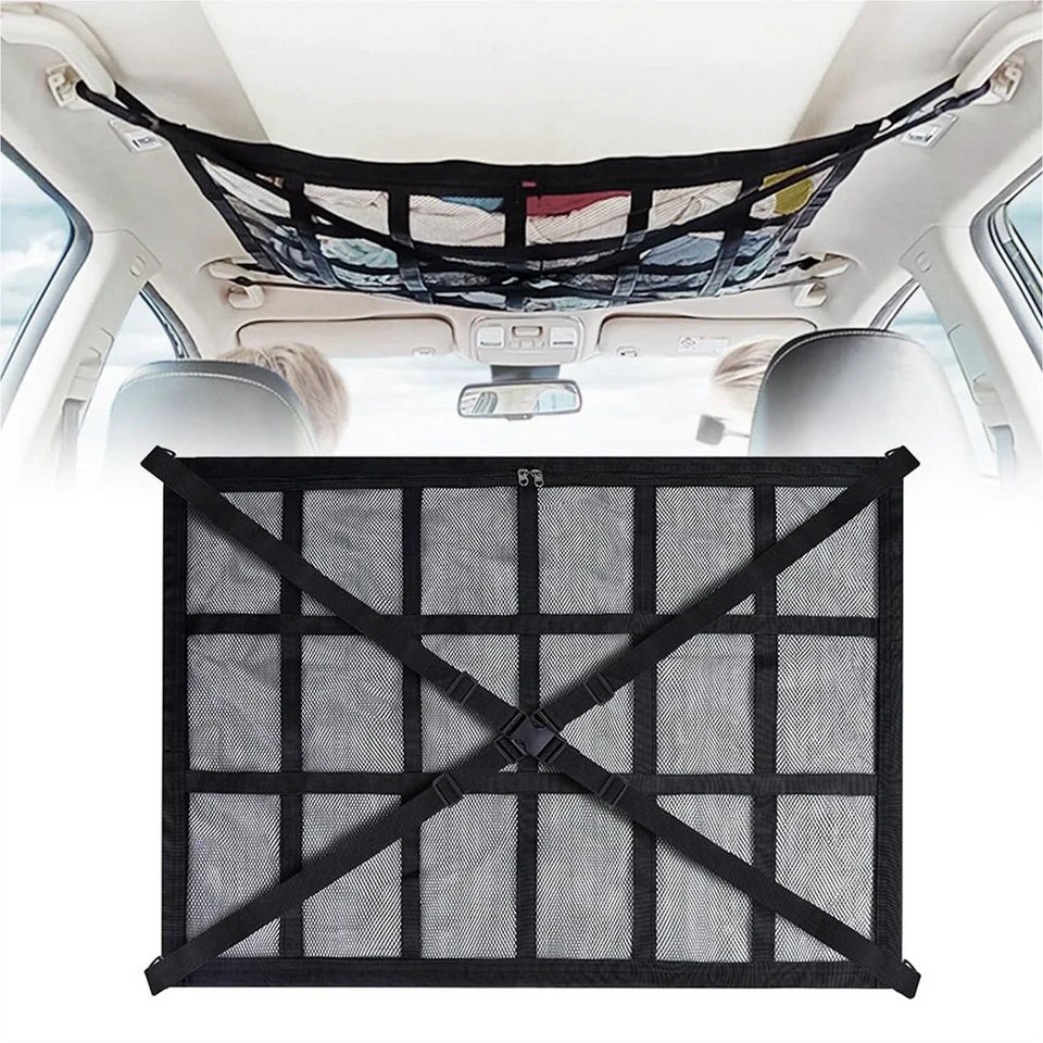 Mutig Auto-Rückenlehnentasche Gepäcknetz 80 x 55 cm doppellagig Polyester SUV Van