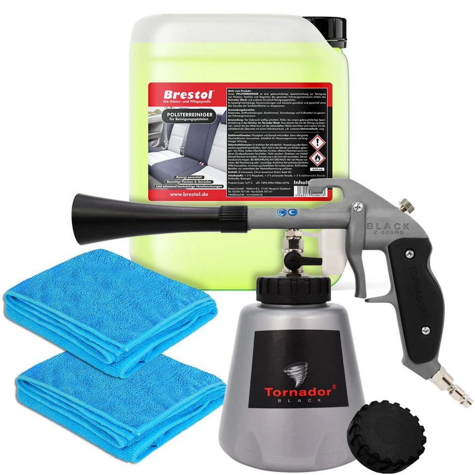 Brestol Tornador Textilreinigungsset Black Z-020RS mit 5 Liter Polsterreiniger