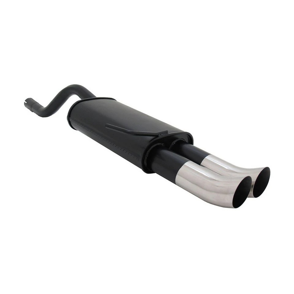 OMAC Sportendschalldämpfer Novus für Renault Clio II 2x76mm Edelstahl-Endrohr EG-Betriebserlaubnis