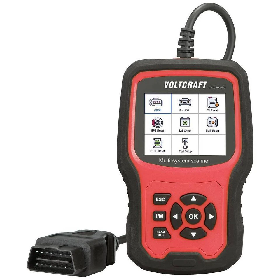 VOLTCRAFT OBD2-Diagnosegerät VC-OBD-9610 Kfz-Diagnosegerät für VW