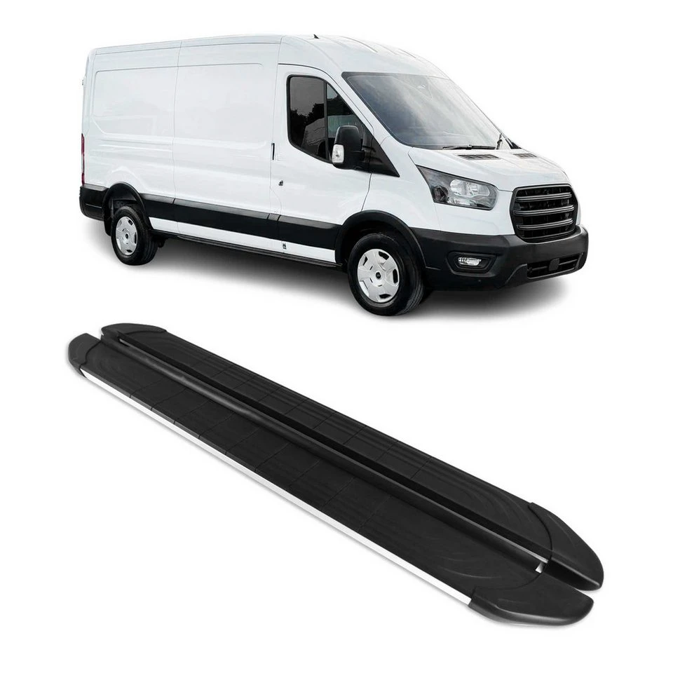 OMAC Trittbretter Ford Transit 2014-2025 L3 Aluminium 2x rutschfest