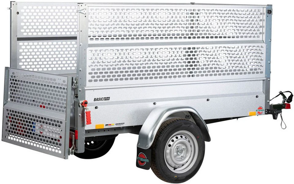 STEMA PKW-Anhänger Basic 750 Kippdeichsel 554 kg Gitteraufsatz
