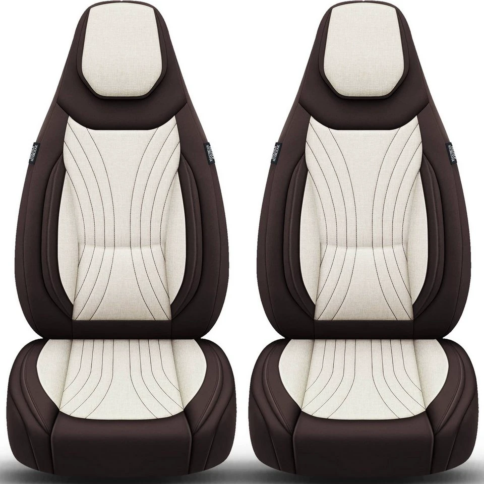 BREMER SITZBEZÜGE Autositzbezug Adria Matrix Axess Plus Supreme C10 Braun Beige Fahrer Beifahrer