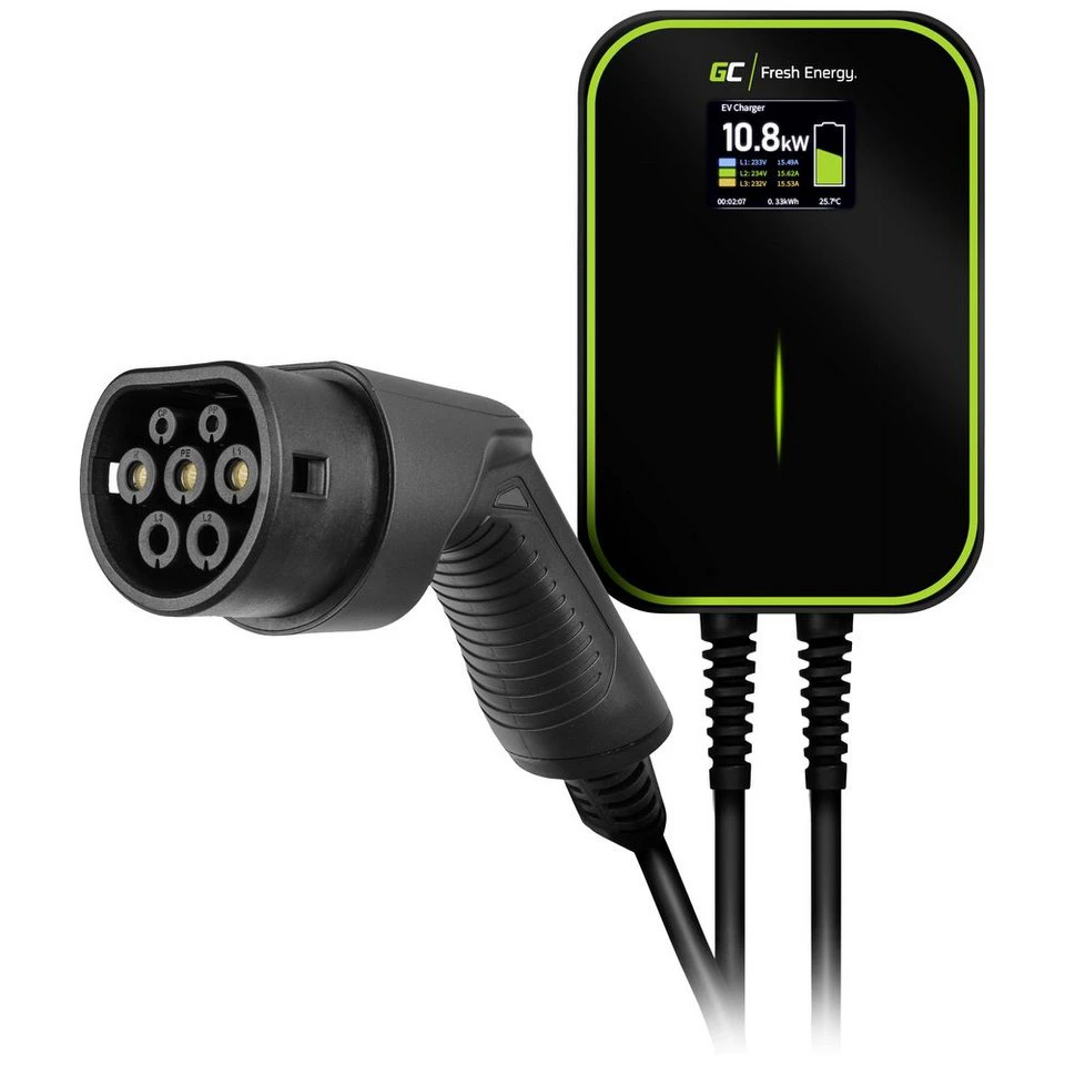 Green Cell EV PowerBox Elektroauto-Ladestation Typ 2 32 A 22 kW 1 Anschluss
