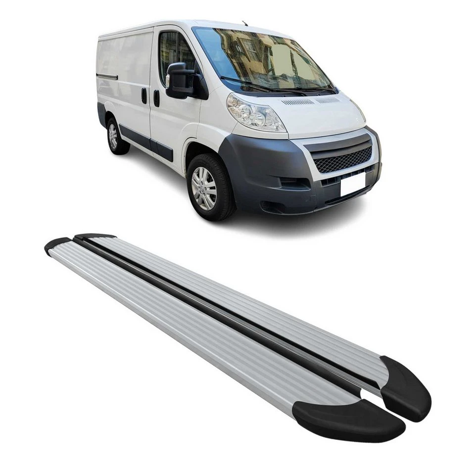OMAC Kfz-Schmutzfänger Schweller Peugeot Boxer 2006-2025 L1 Aluminium 2-teilig rutschfest