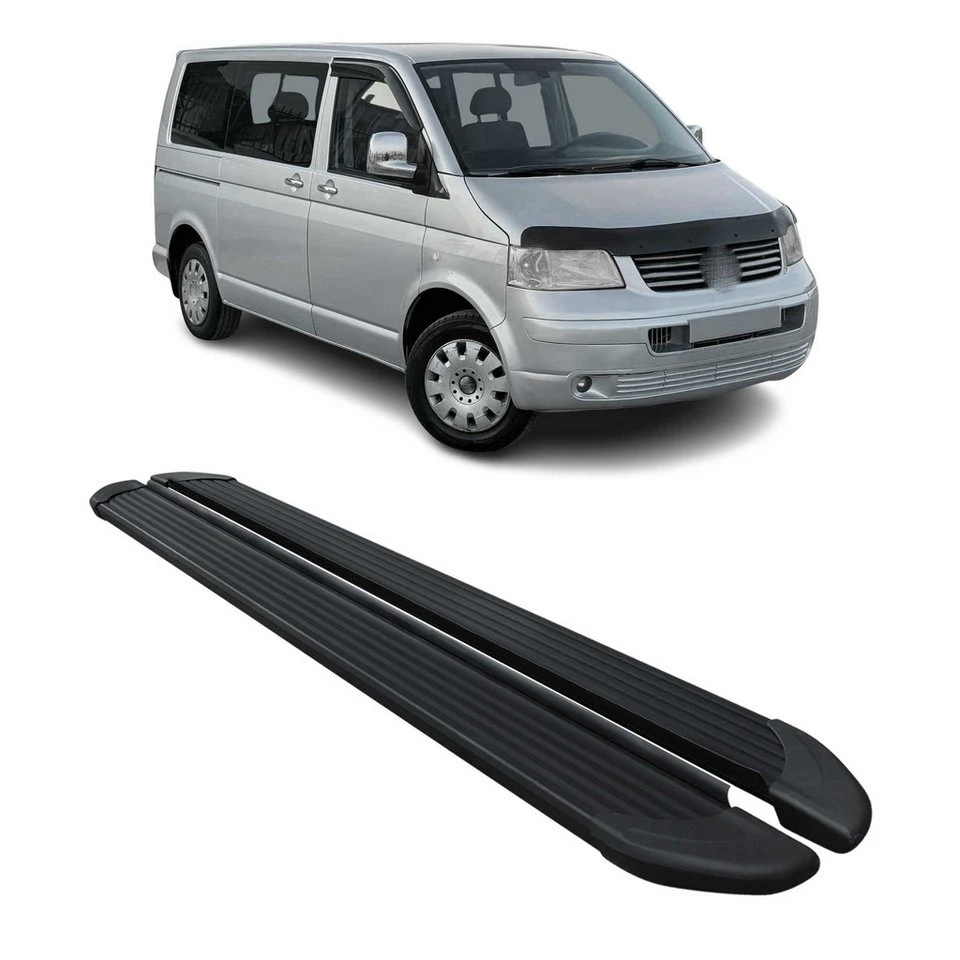 OMAC Trittbretter VW Transporter T5 2003-2015 L1 kurzer Radstand 2-teilig Aluminium ABS