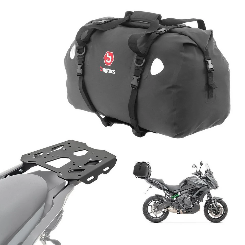 Bagtecs Topcase Set Gepäckbrücke Hecktasche Kawasaki Versys 650 14-25 XF60