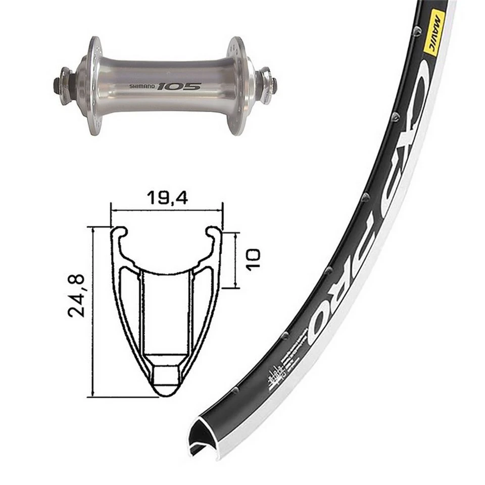 Winora Fahrradreifen 700 C Mavic CXP Pro 32 Loch Alu schwarz silber